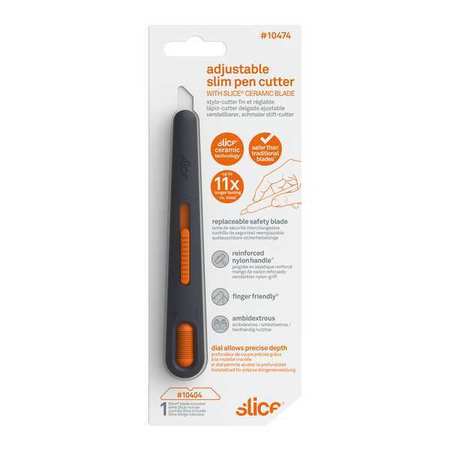 Slice Utility Knife, Spring-Loaded Retraction 5 1/2 in L 10474