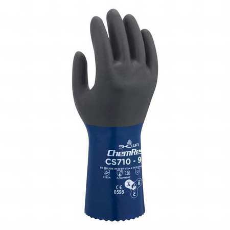 SHOWA Glove, Chemical Resistat, Seamless Knit, PR CS710S-07-V