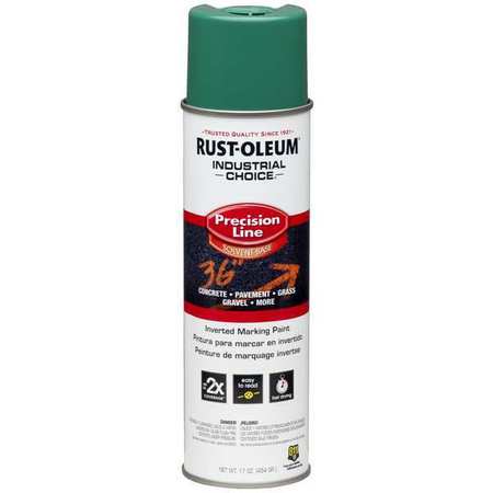 Rust-Oleum Precision Line Marking Paint, Inverted, Safety Green, 20 oz 1634838V