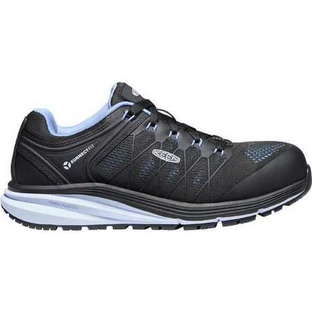 KEEN Athletic Shoe, W, 7 1/2, Black, PR 1025241