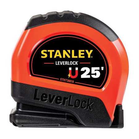 STANLEY Tape Measure, 25ft L., SAE, Orange STHT30818S