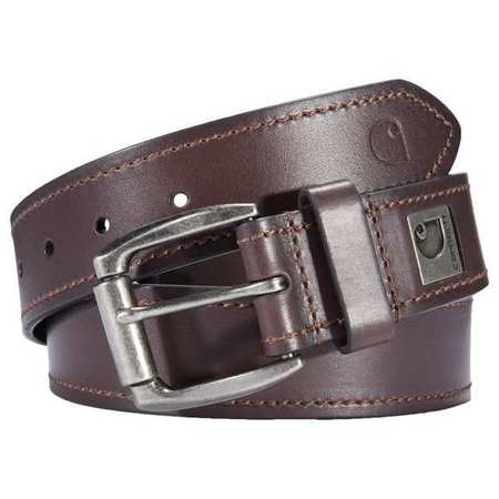 CARHARTT Roller Buckle Belt, Brown, 46" L, 1-1/2" W A000556220113