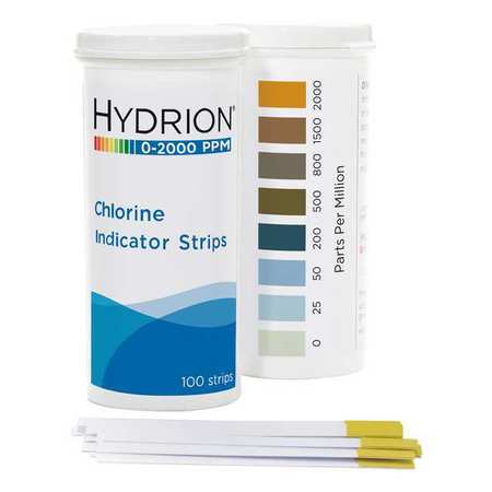 HYDRION Test, 0-2,000 ppm Free Chlorine, PK600 CH-2000