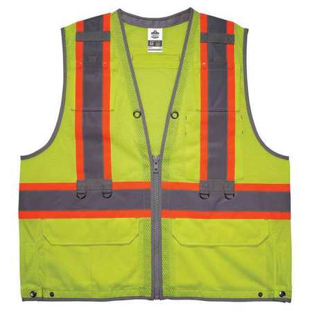 GLOWEAR BY ERGODYNE Safety Vest, ANSI Class 2, 2XL/3XL Size 24177