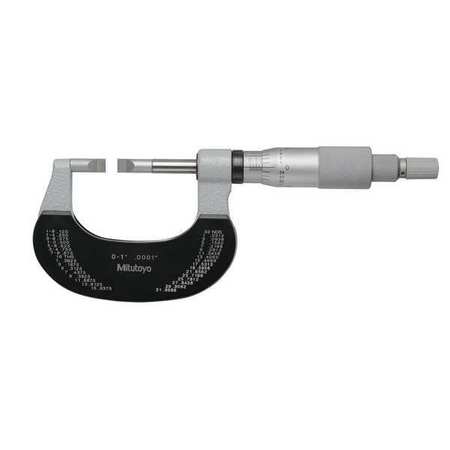 MITUTOYO Mechanical Blade Micrometer, 0 in to 1 in 122-151-10