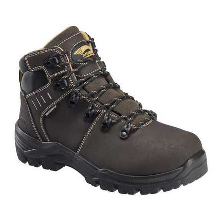 AVENGER SAFETY FOOTWEAR Size 8 Women's 6 in Work Boot Polycarbonate Womens leather internal metguard boot, Dark Brown 7452-8M