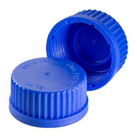 DURAN Cap, 54 mm Dia, Blue, PK10 292392809