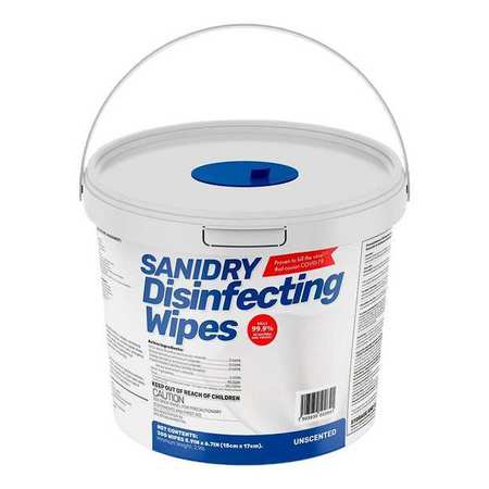 Rosmar Disinfecting Wipes, White, Bucket, 5 7/8 in x 6 3/4 in, Unscented EXP-8001