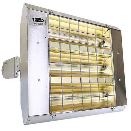 FOSTORIA Infrared Quartz Electric Heater, Stainless Steel, 480 V P-30-223-THSS