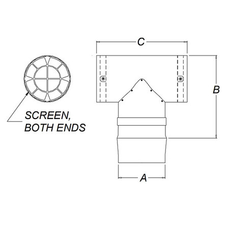 HEATFAB Gas Vent Pipe 9490TEE