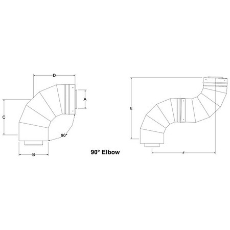 HEATFAB Gas Vent Pipe SC03E90-316