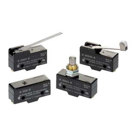 Omron SNAP ACTION SWITCH, Hinge Roller, Lever, Short Actuator, SPDT, 15 A @ 250 V AC Contact Rating Z-15GW22-B