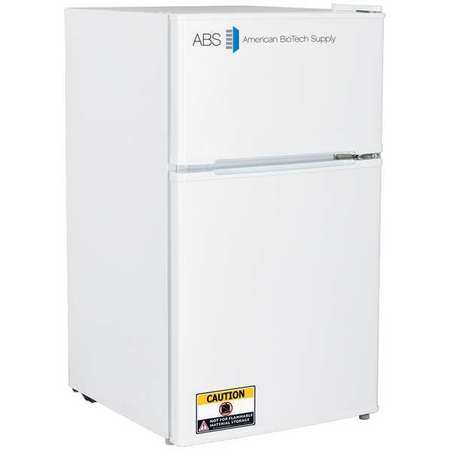 AMERICAN BIOTECH SUPPLY Refrigerator w/ Freezer, 33-3/4" H, 19" W ABT-RFC-3M