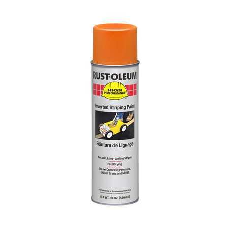 Rust-Oleum Inverted Striping Paint, 20 oz, Safety Orange, Solvent -Based 362972