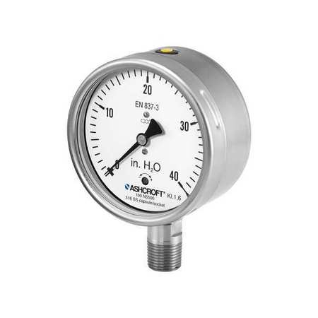 ASHCROFT Low Pressure Gauge 10N5500SD04L10IW