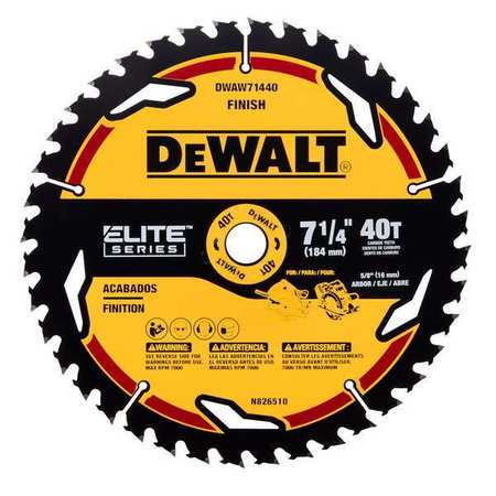 DEWALT Circular Saw Blade, 7 1/4 in, 40 Teeth DWAW71440