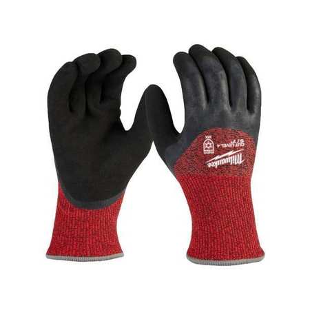 MILWAUKEE TOOL Level 4 Cut Resistant Latex Dipped Winter Insulated Gloves - Small 48-73-7940