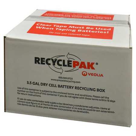 RECYCLEPAK Battery Recycling Kit, 12-1/8 in L SUPPLY-541