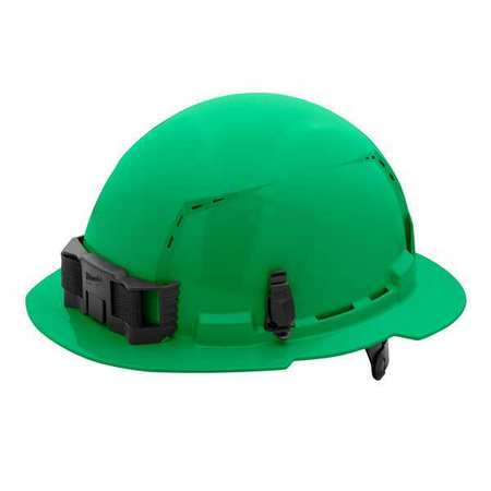 MILWAUKEE TOOL Full Brim Green Full Brim Vented Hard Hat w/6pt Ratcheting Suspension - Type 1, Class C 48-73-1227