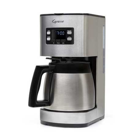 CAPRESSO Silver/Black Pourover 50 oz Thermal Coffee Maker, 10 Cup 435.05
