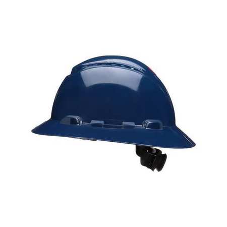 3M Full Brim SecureFit(TM) Full Brim Hard Hat, Type 1, Class C, Ratchet (4-Point), Navy H-810SFV-UV