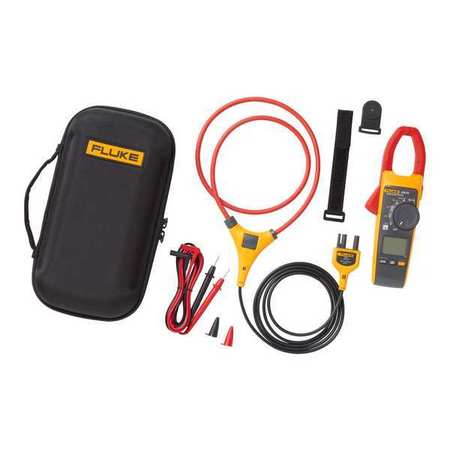 Fluke Clamp Meter Kit, LCD, 2,500 A A, 1.3 in (34mm) Jaw Capacity FLK-376FC-IFLEX36