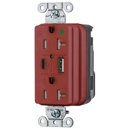 HUBBELL USB Receptacles SNAP8300UACR SNAP8300UACR