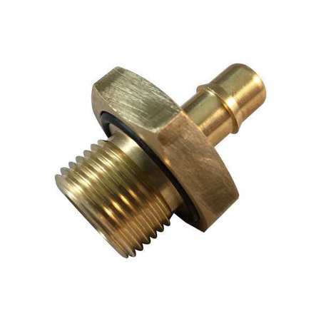 MEM-CO Mini Barb Fitting, SS, 21/32 in L 1/2BSPP-B3 1/2-O-V-SS