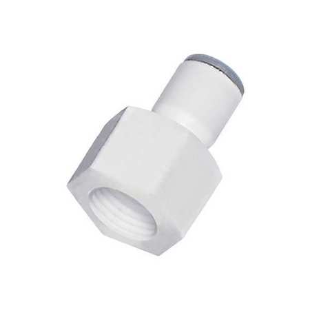 PARKER Fractional Plastic Push-to-Connect Fitting, Polymer, White 6315 60 18WP2