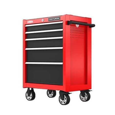 Craftsman S2000 Tool Cabinet, 5 Drawer, Red, 26 in W x 18 in D x 37-1/2 in H CMST32752RB