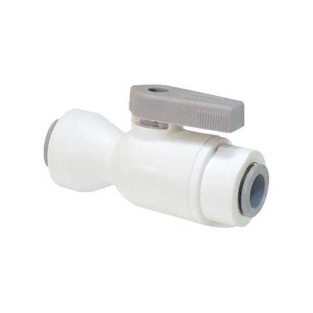 PARKER Manual 2-Way Ball Valve, Push, Polypro LFPP12MVUC12M