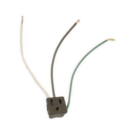 Leviton Receptacle, 15 A Amps, 125VAC, 5-15R, Black 1374-1