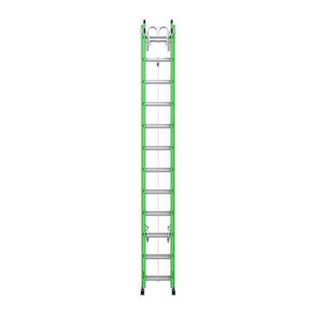 WERNER 28 ft Fiberglass Extension Ladder, 375 lb Load Capacity B7128-2X9294