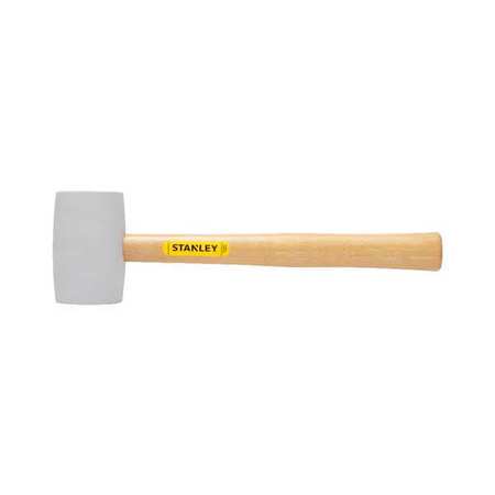 STANLEY Mallet, Rubber Head, Wood Handle STHT56145
