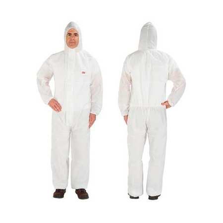 3M Protective Coverall, White, SMS, Zipper 4515-3XL