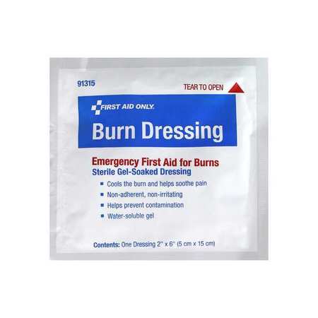 FIRST AID ONLY Burn Dressing, White, 6"L, 2"W 91315