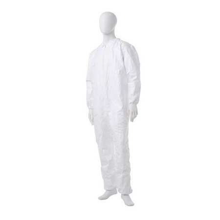 TYVEK Coverall, 25 PK, White, Tyvek(R) IsoClean(R), Zipper IC181SWHSM00250C