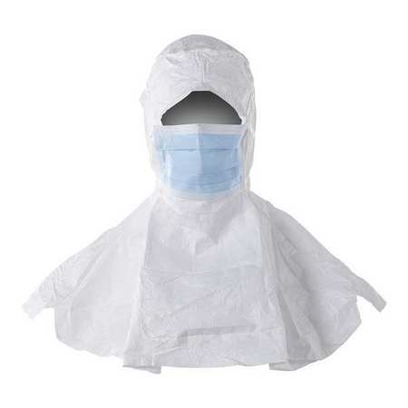 TYVEK Hood/Mask, Universal, White, PE, PK100 IC669BWH0001000S