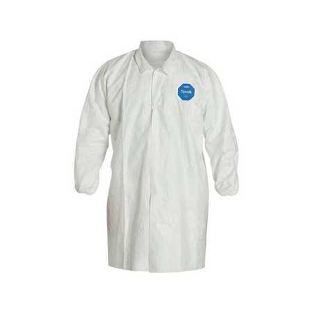 DUPONT Frock, 7XL, White, Tyvek(R) 400, PK30 TY211SWH7X003000