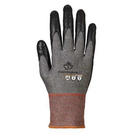 Tenactiv Work Gloves, Nitrile, M, Black/Gray, PR S21TXUFN-8