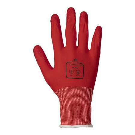 Dexterity Work Gloves, Nitrile, XL, Red/Red, PR, PK12 S13NSI-10