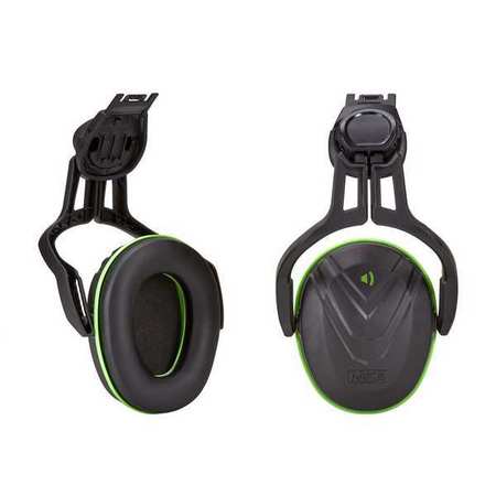 MSA SAFETY Helmet Mounted Earmuff, V-Gard, Green 10190356