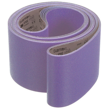 3M CUBITRON Sanding Belt, Coated, Ceramic, 180 Grit, Not Applicable, 970DZ, Purple 970DZ