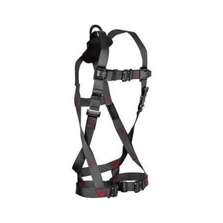 FALLTECH Fall Protection Harness, Vest Style, 2XL/3XL 81412X3X