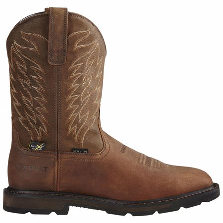 Ariat Size 12 Men's Western Boot Steel Work Boot, Brown 10020063
