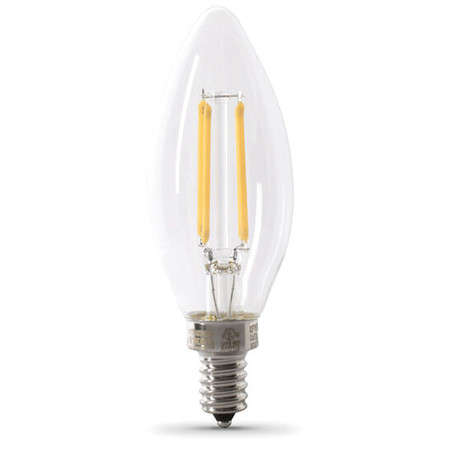 FEIT ELECTRIC LED, 3.3 W, B10, Candelabra Screw (E12), PK6 CTC40/927CA/FIL/6