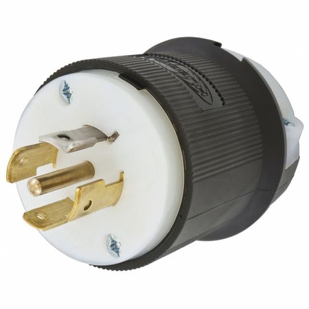 HUBBELL HBL2511ST - Twist-Lock® EdgeConnect™ Plug with Spring Termination, 20A, 3PH 120/208V, L21-20P, Black and White Nylon HBL2511ST