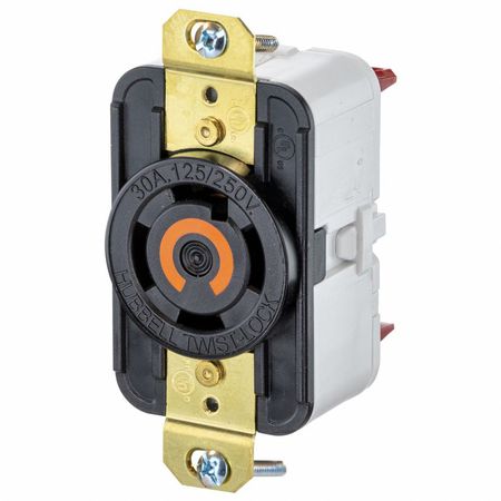 HUBBELL HBL2710ST - Twist-Lock® EdgeConnect™ Receptacle with Spring Termination, 30A, 125/250V, L14-30R, Black HBL2710ST