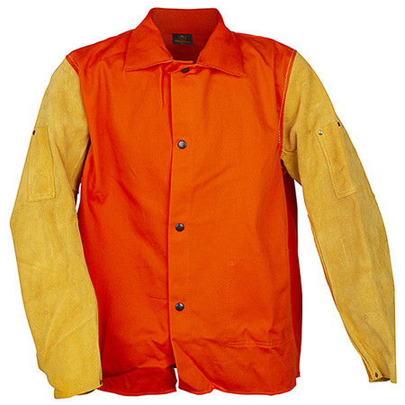 TILLMAN Jacket Leather Sleeves, Cotton, Orange, 5XL 9230D5X