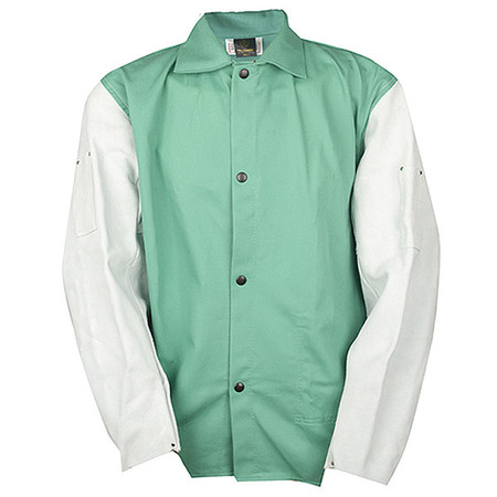 TILLMAN Jacket Leather Sleeves, Leather, Green, 5XL 96305X